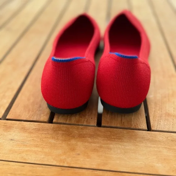 Rothy’s “The Point” Bright Red Size 9 - Picture 3 of 5